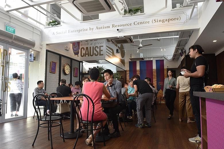 The new 100-seater Professor Brawn Bistro is located in the heart of the Enabling Village in Lengkok Bahru. Whereas social enterprise cafe chain Professor Brawn's other two outlets employ people with autism, the new bistro also counts people with int