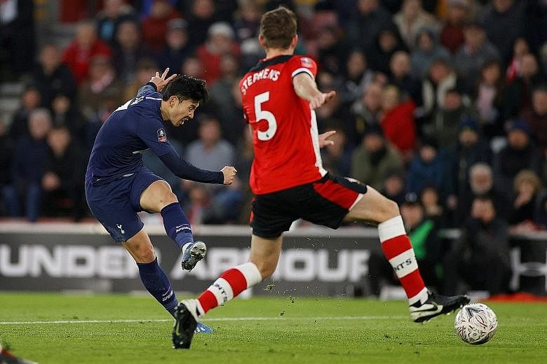 Son Heung-min puts Spurs in the lead in the FA Cup fourth round, but Sofiane Boufal's Southampton equaliser brings up an unwanted replay. 