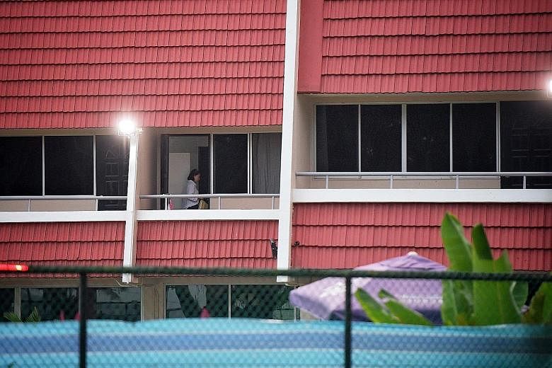 The Heritage Chalet (left) in Pasir Ris is among the government quarantine facilities. Other such facilities include the SAF Changi Chalets and the HomeTeamNS Sembawang Chalets. The Straits Times understands that several blocks at the National Univer