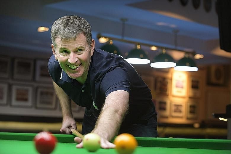 English billiards player Peter Gilchrist had a prolific 2019, winning the world championship title and events in four other countries to earn a nomination for The Straits Times Athlete of the Year award. ST PHOTO: ALPHONSUS CHERN