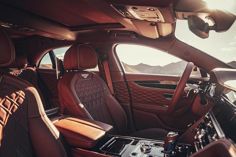 Complex stitched leather for a Bentley.