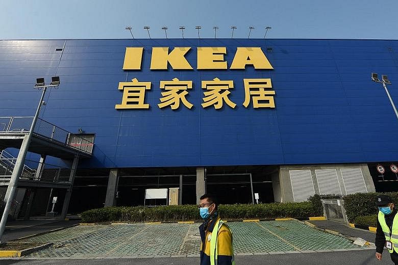 A closed Ikea store in the city of Hangzhou, in China's Zhejiang province. The Swedish furniture firm and tech giant Apple are shutting stores as part of protection measures amid the coronavirus outbreak. PHOTO: EPA-EFE