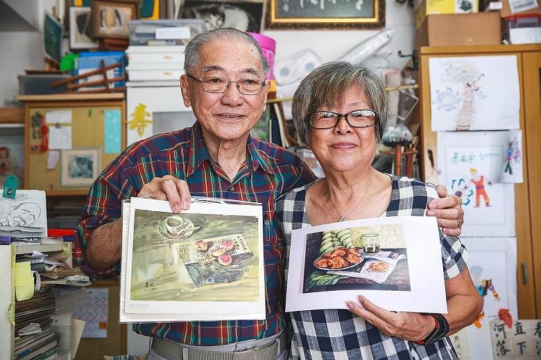 Mr Seow Cheong Choon and Madam Lee Geok Hua share a common love of art.