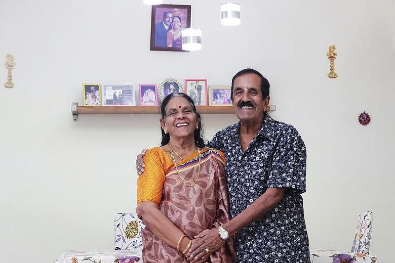 Mr Kanna Veerappan and Madam A. Nyanamani Sankaram Arodalu appreciate what each contributes to the family.