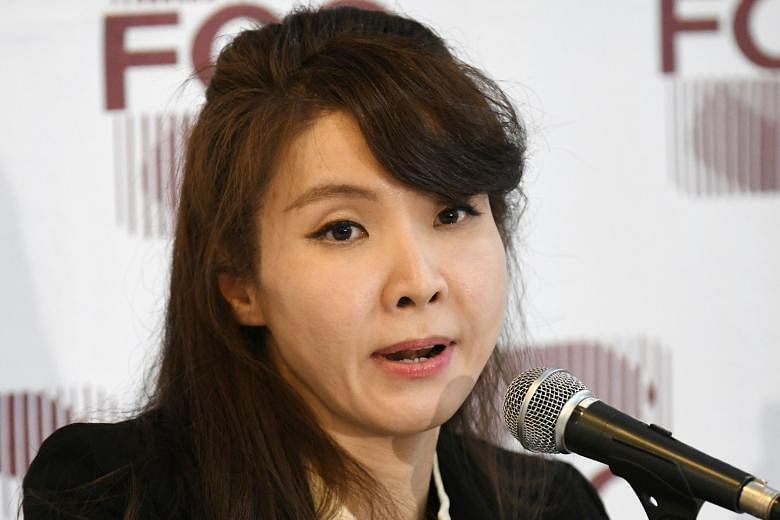 South Korean prosecutor Seo Ji-hyun speaking at a press conference with foreign correspondents in Seoul on Friday. PHOTO: AGENCE FRANCE-PRESSE