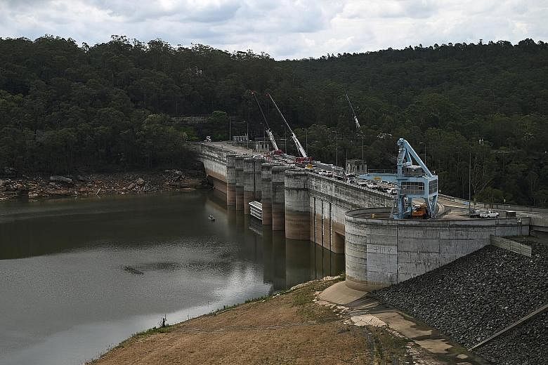 Dams across New South Wales state have been replenished by four days of heavy rainfall in Sydney and its surrounding areas. Warragamba Dam (above) saw its water level rise by 20 percentage points in one week.