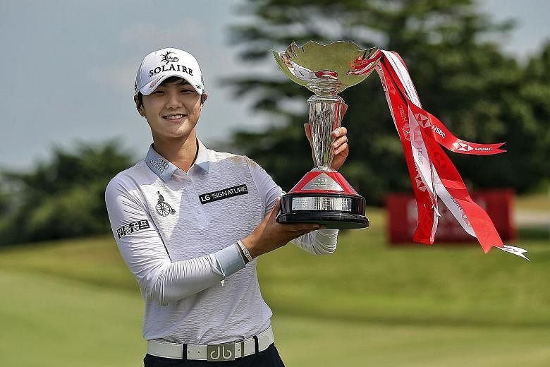 World No. 2 and defending champion Park Sung-hyun was among the players due to make headlines at the HSBC Women's World Championship at the Sentosa Golf Club from Feb 27 to March 1. ST FILE PHOTO