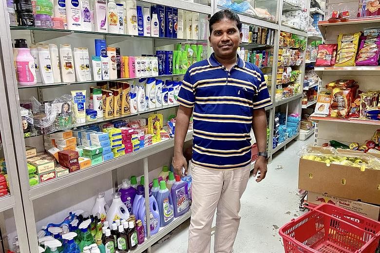 Mr Palaniappan Kannarajan (above), 42, owner of Haveen Minimart, which has two outlets in Jurong East, has also stepped up on stock replenishment.