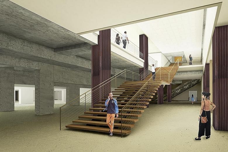 A rendering of the new lobby of the Post-Dispatch building, which will become a home for the mobile-payments company Square.