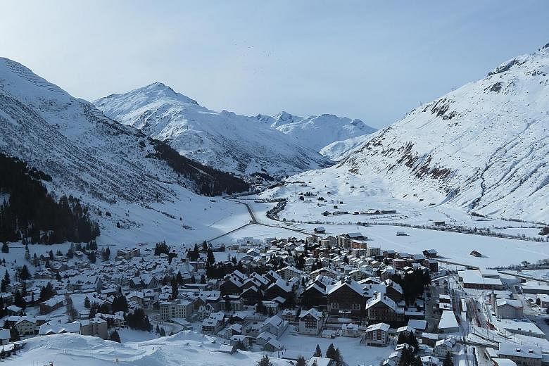 The town of Andermatt is nestled in the Swiss Alps, about 1,400m above sea level.