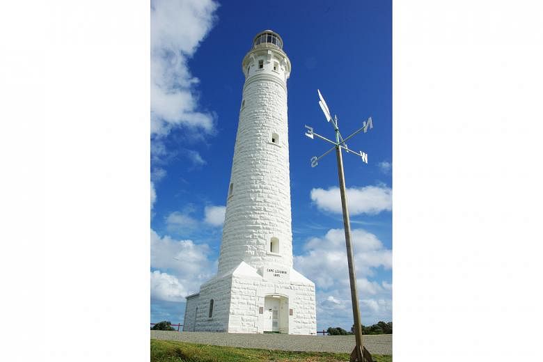 The historic Cape Leeuwin Lighthouse, which marks where the Southern and Indian Oceans meet.