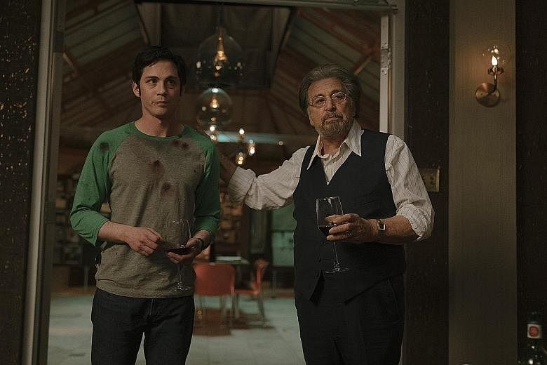 Available on Amazon Prime Video from Friday, Hunters stars Logan Lerman (left) and Al Pacino as members of a group of Nazi hunters in 1970s New York.