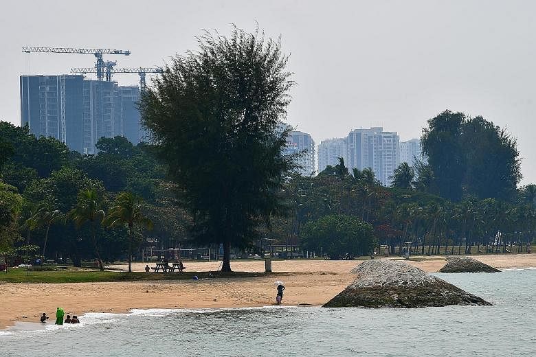Breakwaters made of stone and concrete at East Coast Park to protect the sandy beach and reclaimed shore from strong waves and erosion. The authorities had earlier said Singapore will be considering a range of options, including engineering feats suc