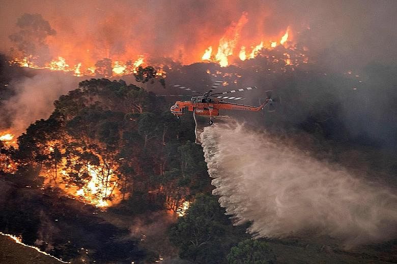 A firefighting operation in Victoria, Australia, in December. Recent rain has extinguished most of the blazes, but the country is still counting the economic and environmental cost of the wildfire season. The crisis affected almost 18 million people,