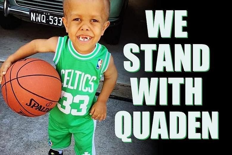 Chatri Sityodtong says his heart was broken when he saw the six-minute video of Quaden Bayles being bullied. Boston Celtics player Enes Kanter's picture in his post on Quaden Bayles with #WestandwithQuaden hashtag. PHOTO: TWITTER/ENESKANTER