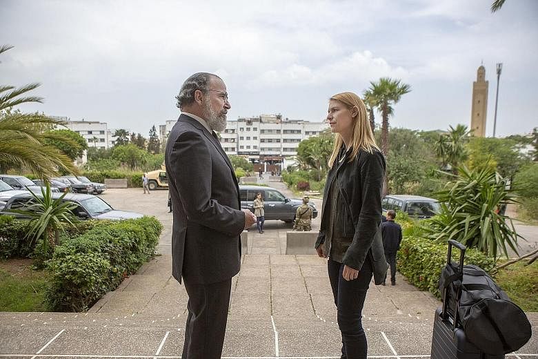 Claire Danes plays Carrie Mathison, a brilliant but troubled Central Intelligence Agency agent who struggles with bipolar disorder, and Mandy Patinkin is her mentor, Saul Berenson.