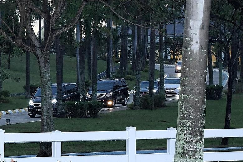 Vehicles carrying several dignitaries were seen leaving the Istana Negara palace at 7.25pm yesterday.