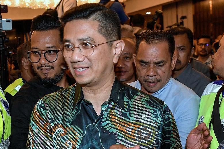 Former PKR deputy president Azmin Ali at a parliamentary dinner on Sunday in Petaling Jaya, Selangor. He was the previous Selangor chief minister, and was widely influential in what is a PKR stronghold.