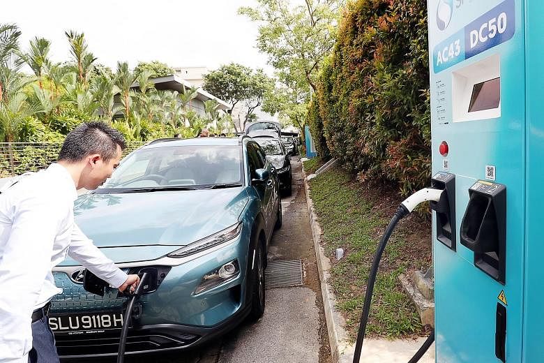 Electric vehicle charging points in Singapore will grow from the current 1,600 to 28,000 by 2030, according to the recent Budget statement. Mr Joe Nguyen, who imported a Tesla Model S from Hong Kong in 2016, was shocked when the electric car was slap