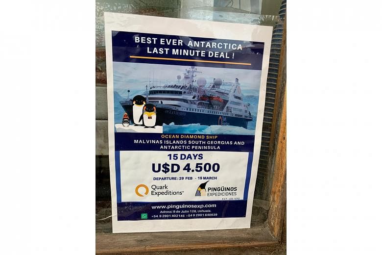 Fares for cruises to Antarctica, which can cost about US$12,000 (S$16,770) a berth, have fallen to below US$5,000 (above). 