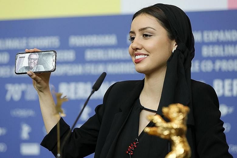 Actress Baran Rasoulof (above) picked up the Golden Bear award on behalf of her father, director Mohammad Rasoulof, for his work, There Is No Evil, last Saturday.