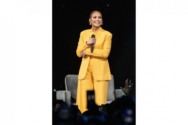 Speaking during media mogul Oprah Winfrey's 2020 Vision: Your Life In Focus tour, actress-singer Jennifer Lopez (above) reframed the Oscar snub and instead focused on her career highlights in the past year, which included having the biggest opening of a m