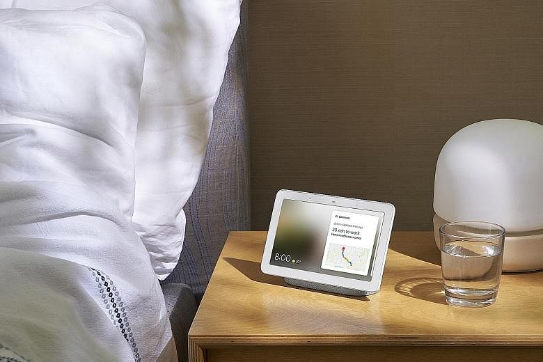 The Google Nest Hub smart display. Singapore's cyber-security label, which will indicate the security provisions present in smart devices, will be stuck on Wi-Fi routers and smart home hubs for a start.