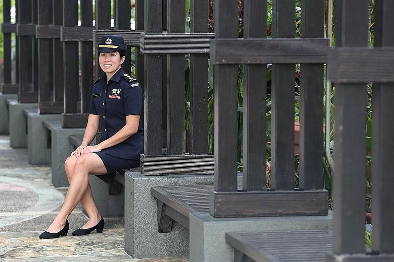 SCDF officer Amelia Lim is a member of the Asean Emergency Response and Assessment Team and also a certified leader in disaster management. ST PHOTO: TIMOTHY DAVID