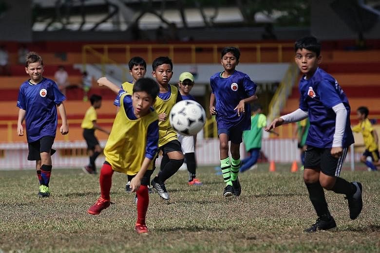 The ActiveSG Football Academy (pictured) could follow suit after the Football Association of Singapore and several academies here decided to emulate the English FA's decision to ban heading in training for pre-teens. 