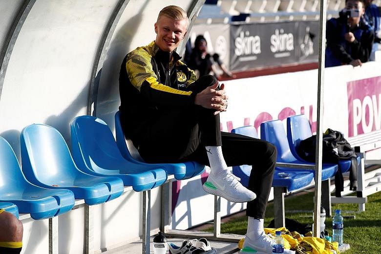 Erling Haaland will look to finish the job he started against PSG, against whom he scored two goals in a 2-1 first-leg win. The teenager has 10 goals in this season's Champions League. PHOTO: REUTERS