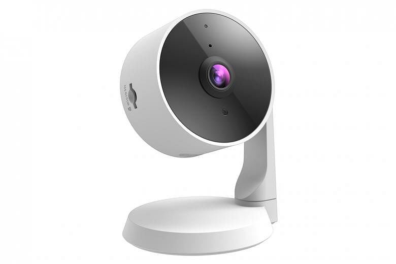 The D-Link DCS-8330LH Wi-Fi camera can connect wirelessly to Internet-of-Things devices.
