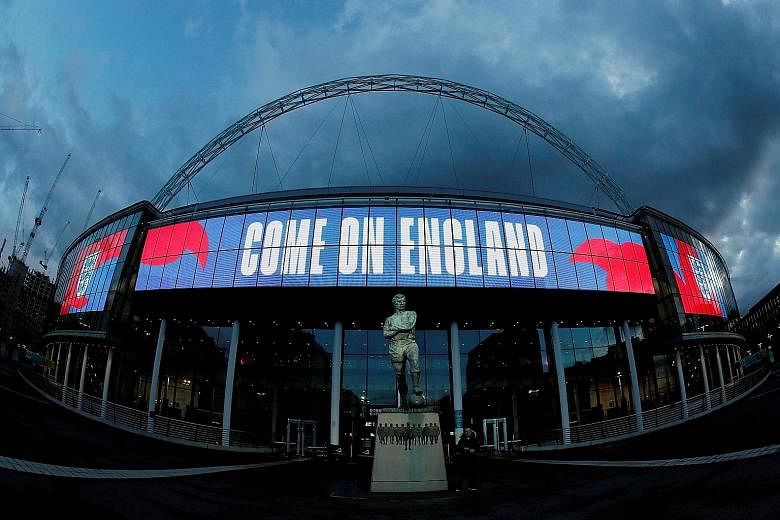England's Wembley Stadium, where the Euro 2020 semi-finals and final are scheduled to be played. PHOTO: REUTERS