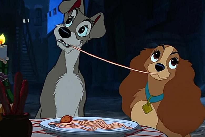 Spaghetti And Meatballs, Lady And The Tramp (1955).