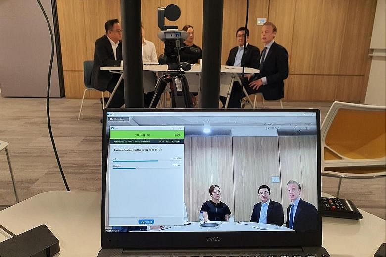 The panel conducting the Singapore Academy of Law's webinar, Tax Essentials for Young Corporate Lawyers, held earlier this month. PHOTO: SINGAPORE ACADEMY OF LAW