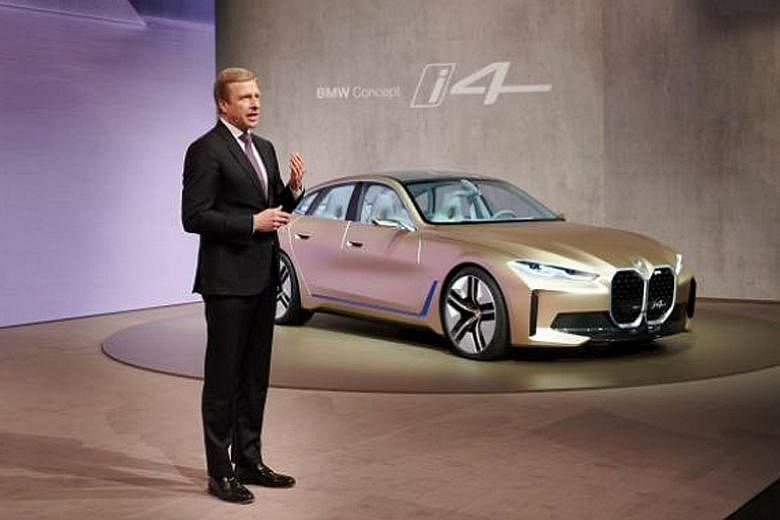 BMW chairman Oliver Zipse unveiled the new electric i4 concept on Wednesday.