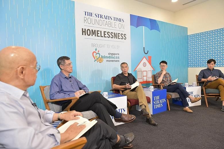 (From left) Dr William Wan, general secretary of the Singapore Kindness Movement, moderating the discussion by the panel, which included Mr Lee Kim Hua, a senior director from the Ministry of Social and Family Development; Pastor Andrew Khoo from New