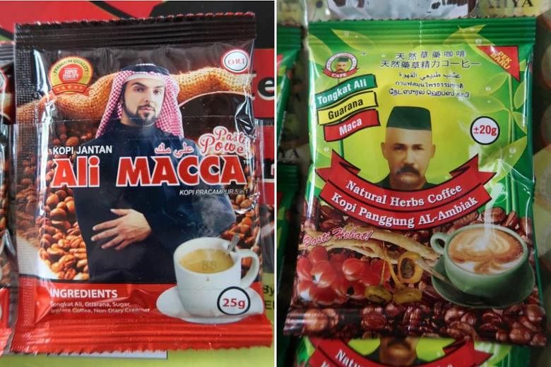 The Health Sciences Authority says two products, Kopi Jantan Ali Macca and Kopi Panggung Al-Ambiak, are among three items that pose serious health risks and that the public should stop buying or taking them.