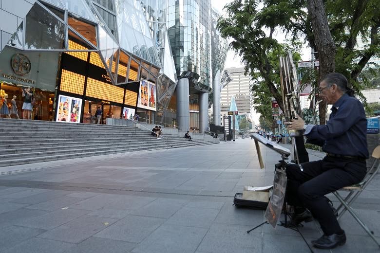 Shopping belt Orchard Road is unusually quiet these days as people stay home amid the coronavirus pandemic. Mr Kurt Wee of the Singapore Business Federation urged landlords to pass on property tax rebates in full to their tenants and also to match th