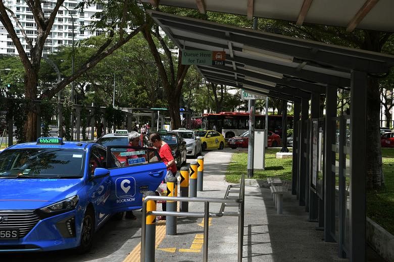 The point-to-point support package will be enhanced and extended to September, and $78 million will go towards main taxi hirers and qualifying private-hire car drivers. ST PHOTO: KUA CHEE SIONG