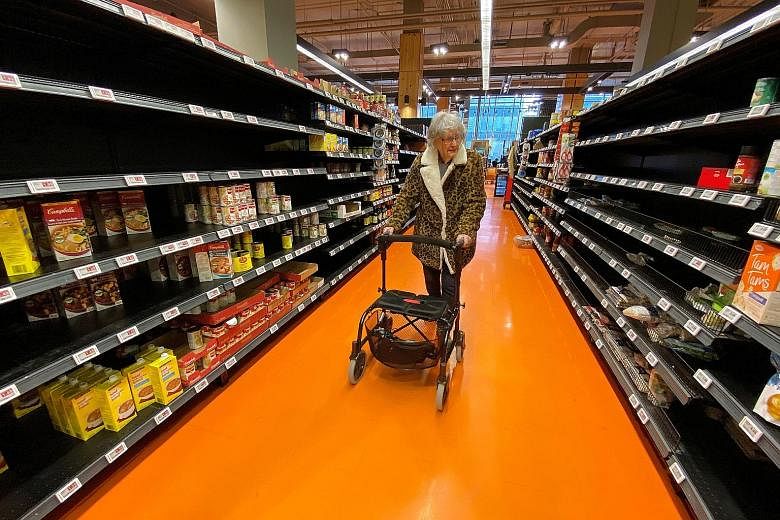 The coronavirus pandemic has caused panic buying in many countries, including in Canada, with supermarket shelves empty of items such as canned and packaged food, and toilet paper.