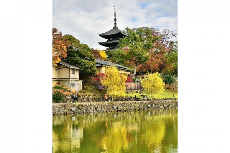 The five-storey pagoda of Kofukuji Temple. 