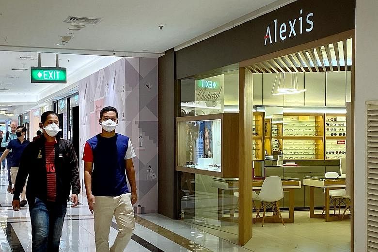 The Alexis store by Nanyang Optical in Ngee Ann City shopping centre. Sales at the chain's two Orchard Road shops - the other is in Paragon - have "dropped to the low hundreds of dollars this past weekend", said managing director Bernard Yang. "This 