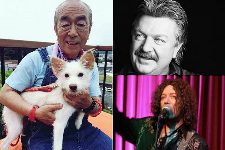 (Clockwise from far left) Comedian Ken Shimura, and singers Joe Diffie and Alan Merrill.