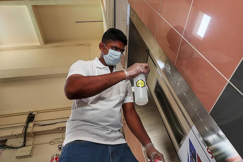 The coating, called sdst, was applied in all 26,000 HDB lifts over the past two weeks, following a donation of 650 litres of sdst by the Changi Airport Group's philanthropic arm Changi Foundation.