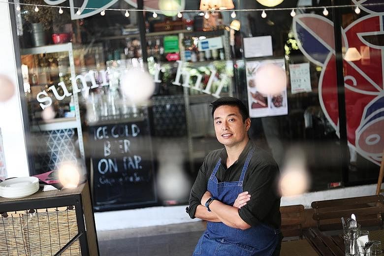 Chef Anthony Yeoh (above), who owns Summer Hill bistro in Sunset Way, was moved when regular diners turned up to support his restaurant's Fried Chicken Day last weekend and told him they did not want to see him close down.