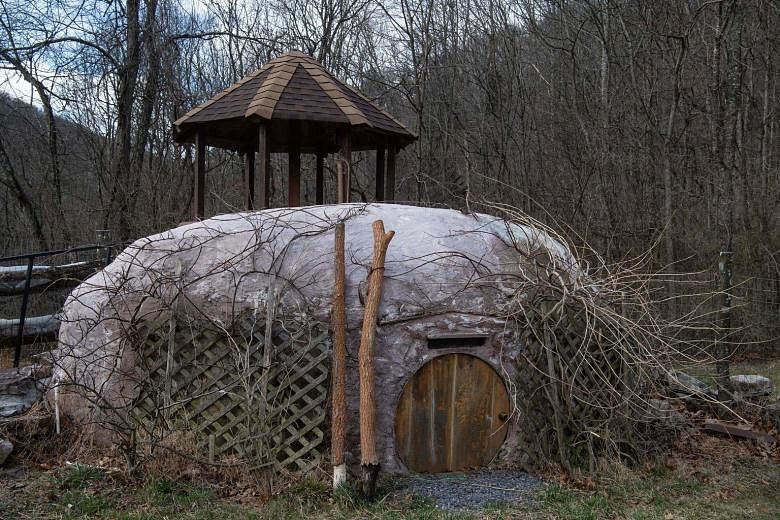 A guard post and a bunker at Fortitude Ranch in West Virginia. For US$1,000 (S$1,430) a year, a member gets the basic package: a berth in a bunker dormitory. The ranch, which can house up to 500 people in different buildings across the property and is abo