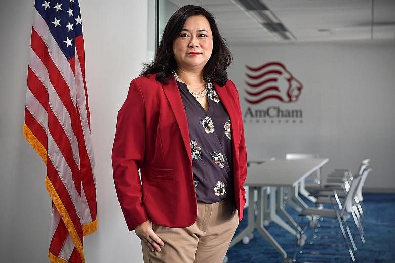 AmCham CEO Lei Hsien-Hsien said confidence in Singapore is strong and American firms remain committed to their operations here. The chamber intends to roll out an SME ACCelerate scheme in the third quarter of this year to train and develop small busi