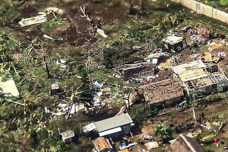 An undated handout photo from charity Save the Children showing the damage caused by Tropical Cyclone Harold on Espiritu Santo Island, Vanuatu. PHOTO: EPA-EFE