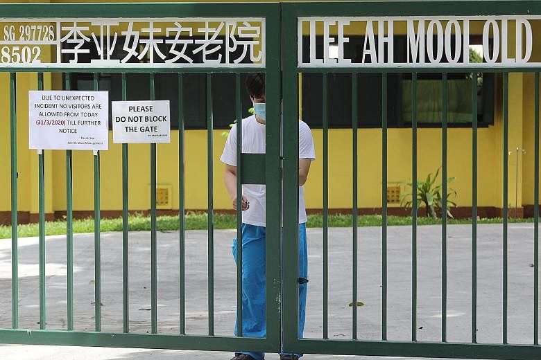 Once the first coronavirus case was detected at Lee Ah Mooi Old Age Home on March 31, all staff at the Thomson Lane home were immediately quarantined.
