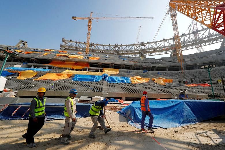 Qatar has spent huge amounts of money on the construction of facilities like this stadium in Lusail for the 2022 World Cup. PHOTO: REUTERS